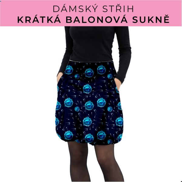 Dámský střih - balonová krátká sukně