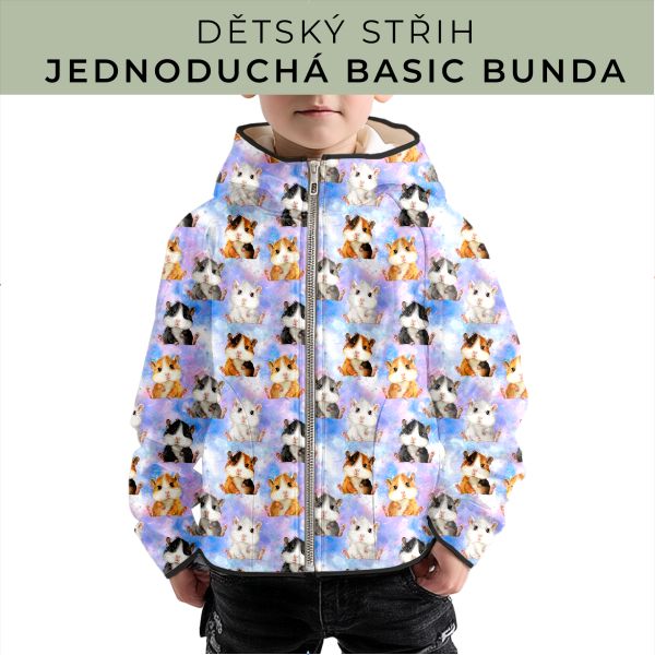 Dětský střih - jednoduchá dětská BASIC  bunda