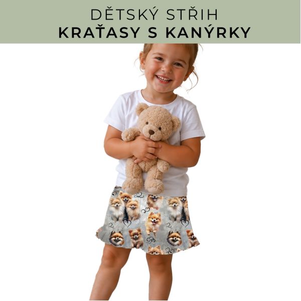 Dětský střih - Kraťásky s kanýrkem