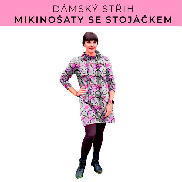 Dámský střih - mikinové šaty se stojáčkem