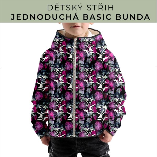 Dětský střih - jednoduchá dětská BASIC  bunda