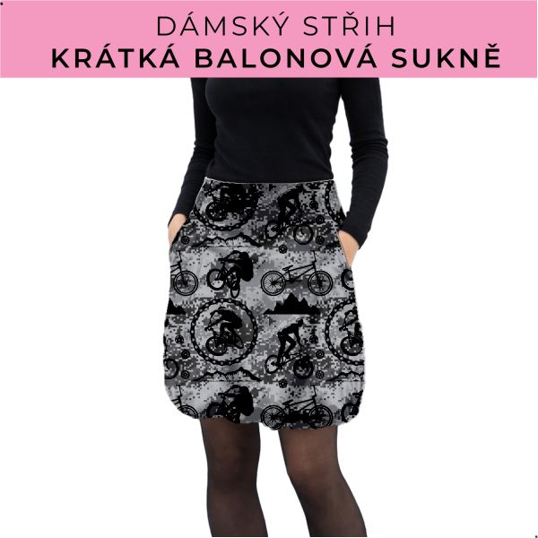 Dámský střih - balonová krátká sukně