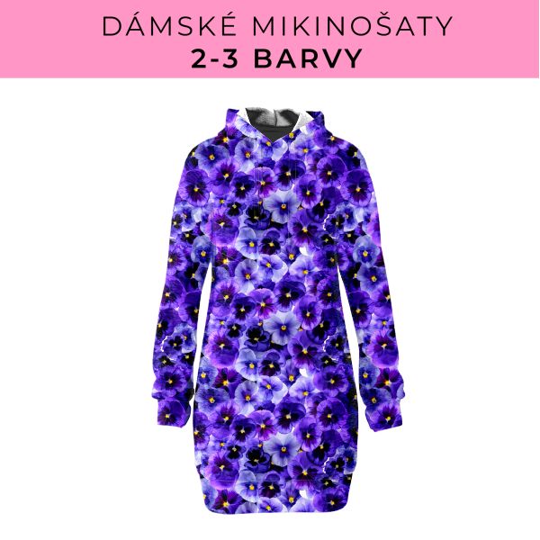 DÁMSKÝ střih - Mikinošaty 2-3 barvy