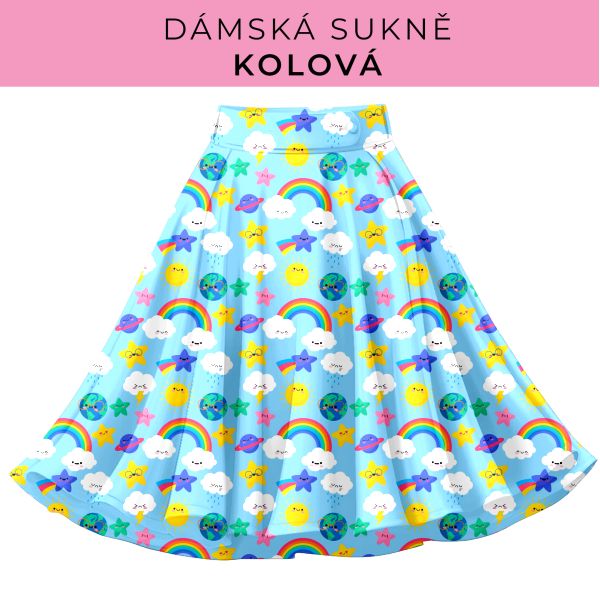 DÁMSKÝ střih - Kolová sukně
