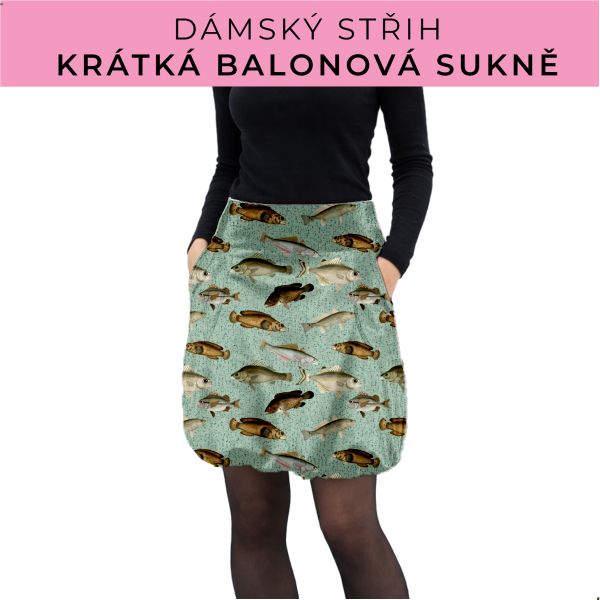 Dámský střih - balonová krátká sukně