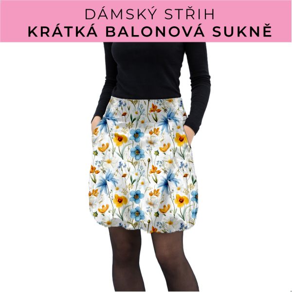 Dámský střih - balonová krátká sukně