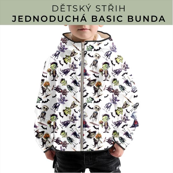 Dětský střih - jednoduchá dětská BASIC  bunda