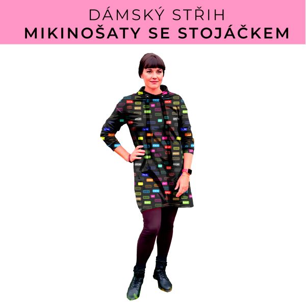 Dámský střih - mikinové šaty se stojáčkem