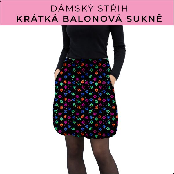 Dámský střih - balonová krátká sukně