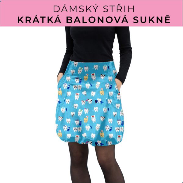 Dámský střih - balonová krátká sukně