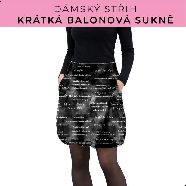 Dámský střih - balonová krátká sukně