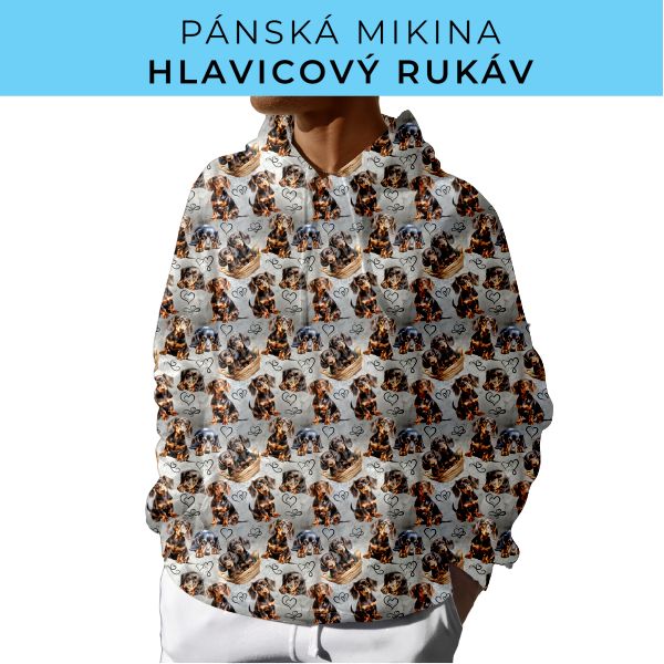 PÁNSKÝ střih - mikina s kapucí