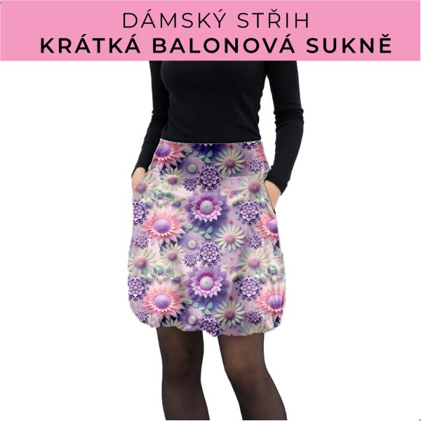 Dámský střih - balonová krátká sukně