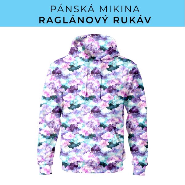 PÁNSKÝ střih - mikina raglan ZÁKLADNÍ s kapucí