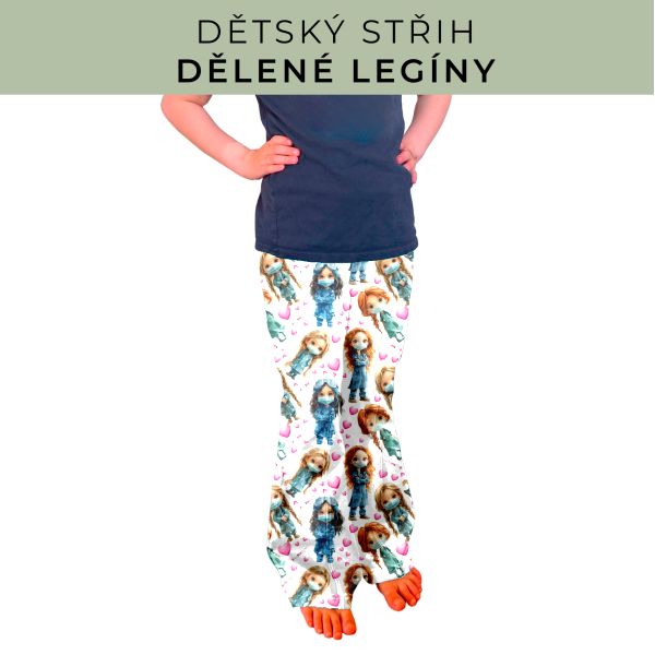 Dětský střih - Dělené legíny