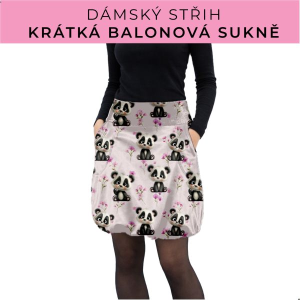 Dámský střih - balonová krátká sukně