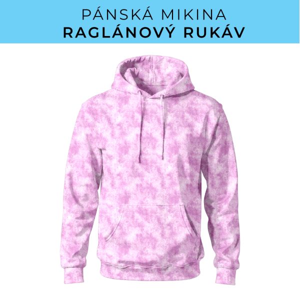 PÁNSKÝ střih - mikina raglan ZÁKLADNÍ s kapucí