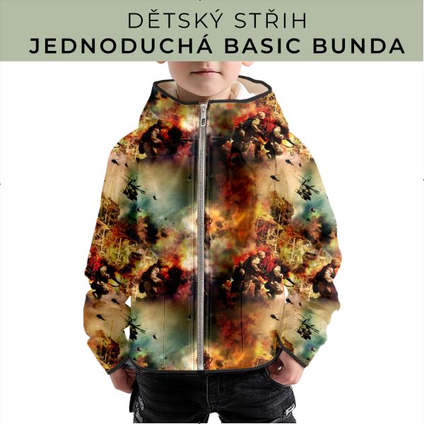 Dětský střih - jednoduchá dětská BASIC  bunda