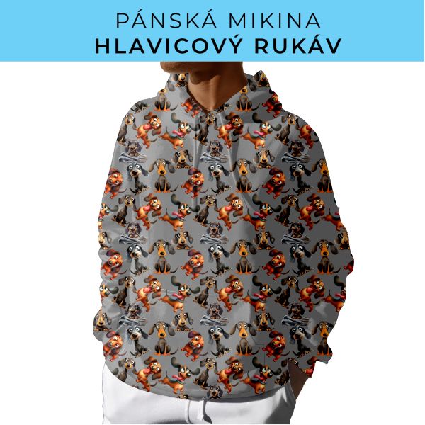 PÁNSKÝ střih - mikina s kapucí