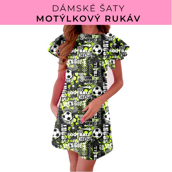DÁMSKÝ střih - šaty s motýlkovým rukávem