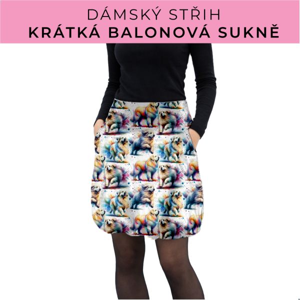 Dámský střih - balonová krátká sukně