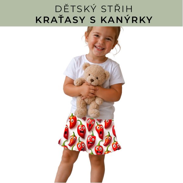 Dětský střih - Kraťásky s kanýrkem