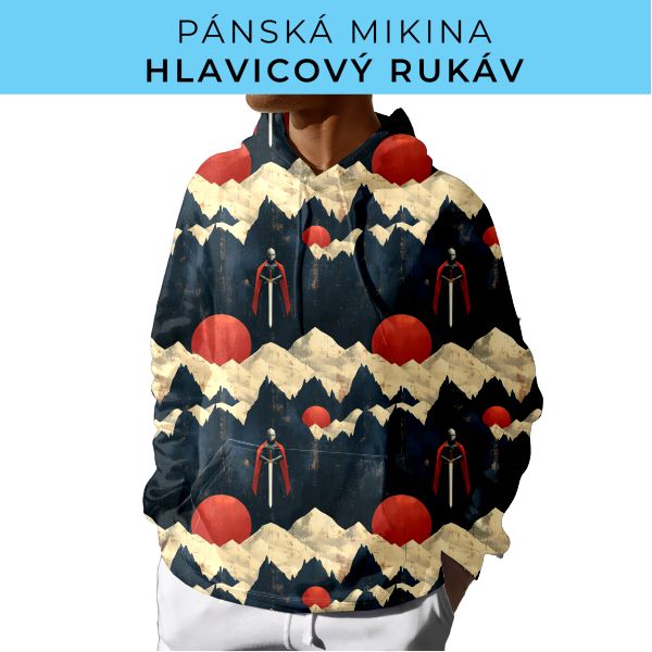 PÁNSKÝ střih - mikina s kapucí