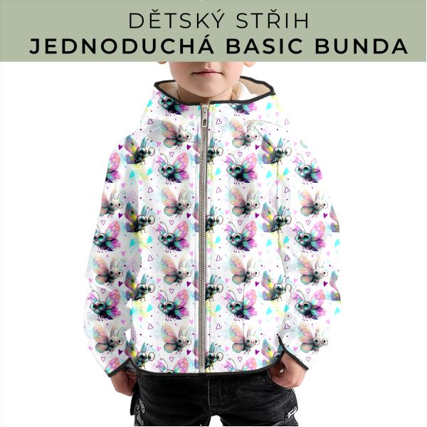 Dětský střih - jednoduchá dětská BASIC  bunda