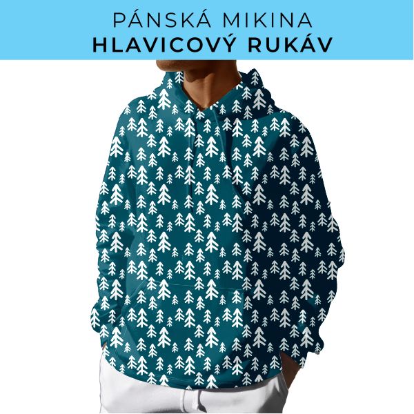 PÁNSKÝ střih - mikina s kapucí