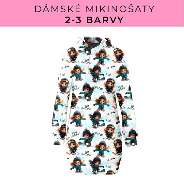 DÁMSKÝ střih - Mikinošaty 2-3 barvy