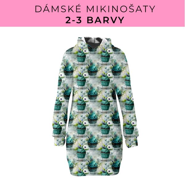 DÁMSKÝ střih - Mikinošaty 2-3 barvy