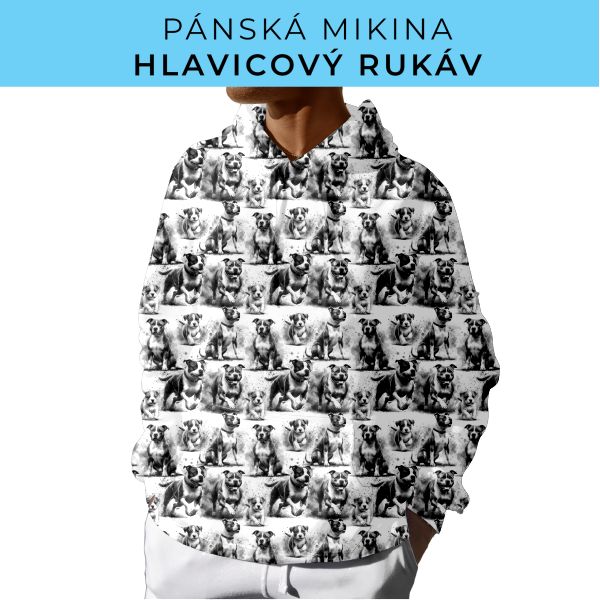PÁNSKÝ střih - mikina s kapucí