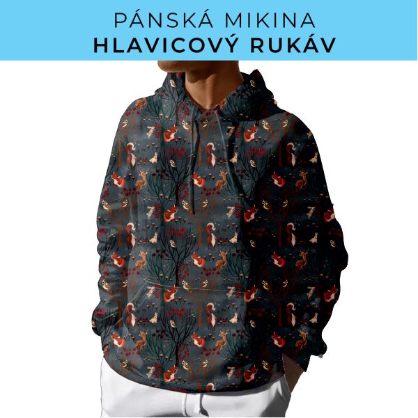 PÁNSKÝ střih - mikina s kapucí