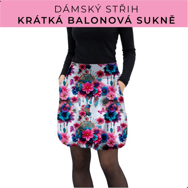 Dámský střih - balonová krátká sukně