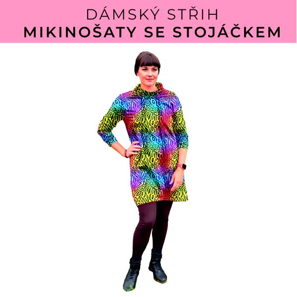 Dámský střih - mikinové šaty se stojáčkem