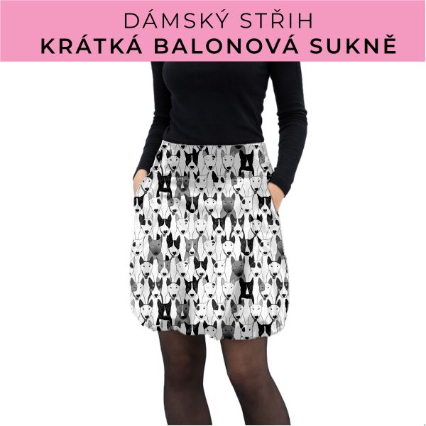 Dámský střih - balonová krátká sukně