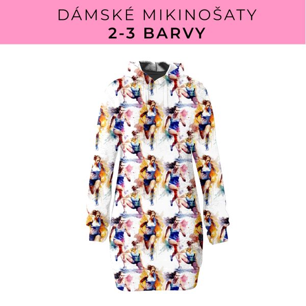 DÁMSKÝ střih - Mikinošaty 2-3 barvy