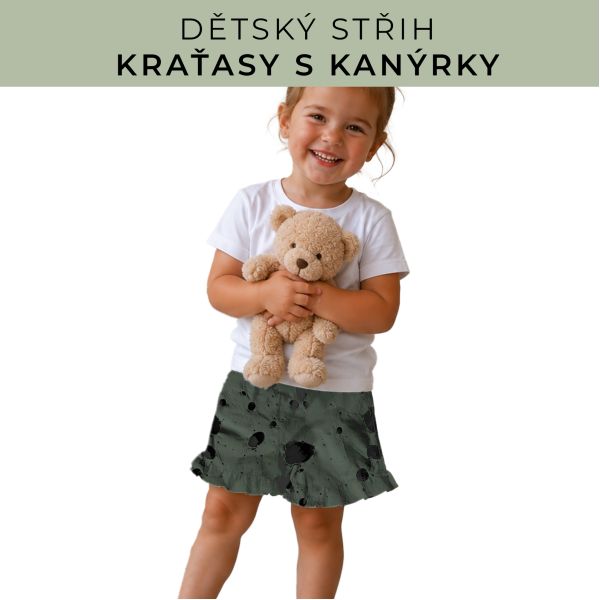 Dětský střih - Kraťásky s kanýrkem