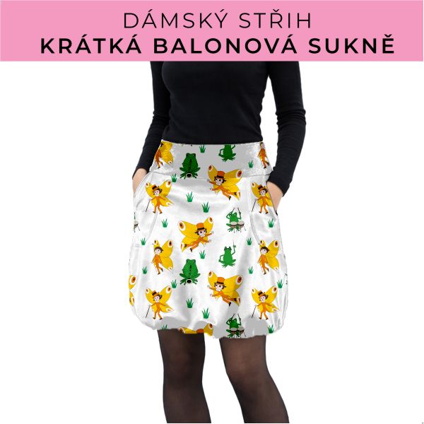 Dámský střih - balonová krátká sukně