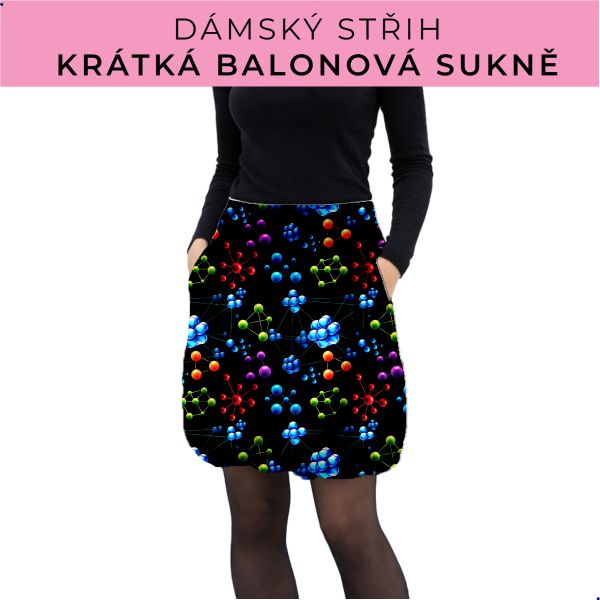Dámský střih - balonová krátká sukně