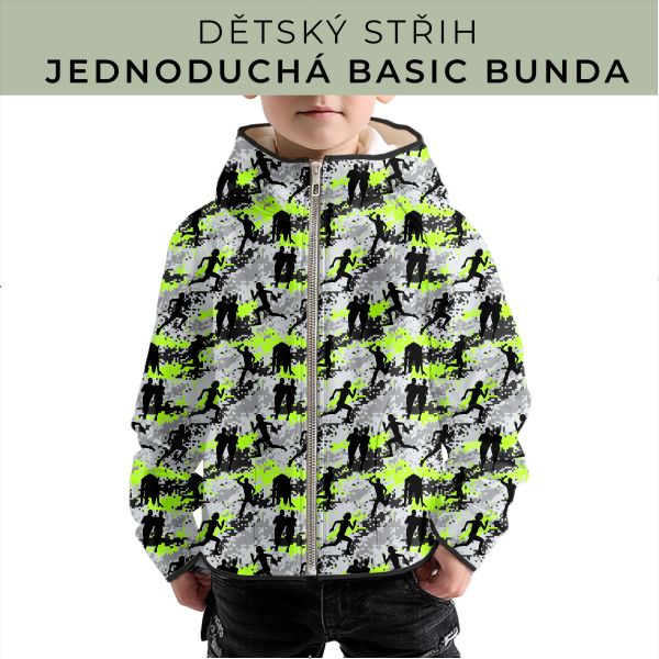 Dětský střih - jednoduchá dětská BASIC  bunda