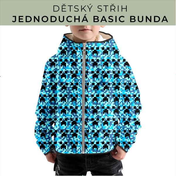 Dětský střih - jednoduchá dětská BASIC  bunda