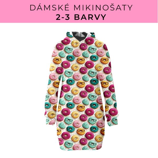 DÁMSKÝ střih - Mikinošaty 2-3 barvy