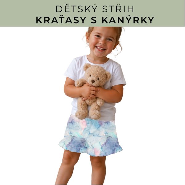 Dětský střih - Kraťásky s kanýrkem