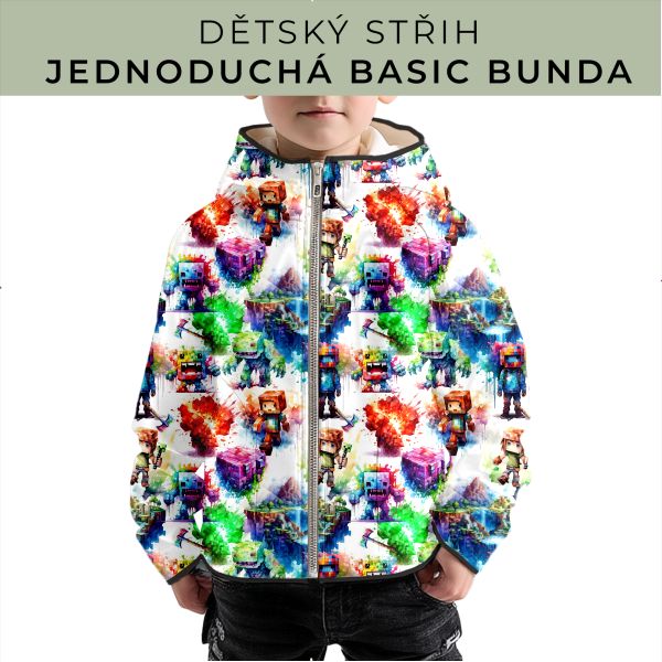 Dětský střih - jednoduchá dětská BASIC  bunda