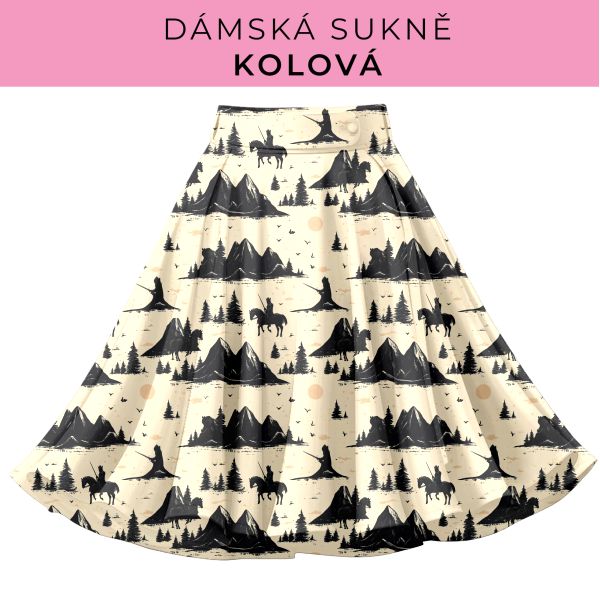 DÁMSKÝ střih - Kolová sukně