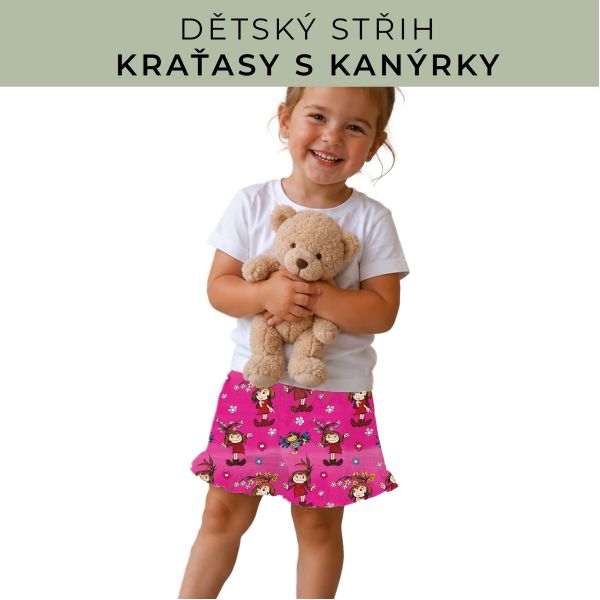 Dětský střih - Kraťásky s kanýrkem