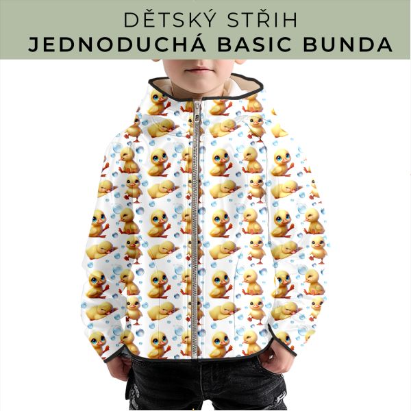 Dětský střih - jednoduchá dětská BASIC  bunda