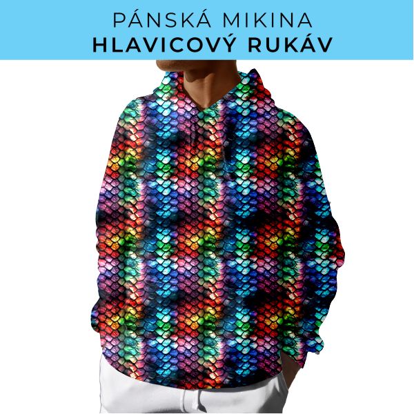 PÁNSKÝ střih - mikina s kapucí