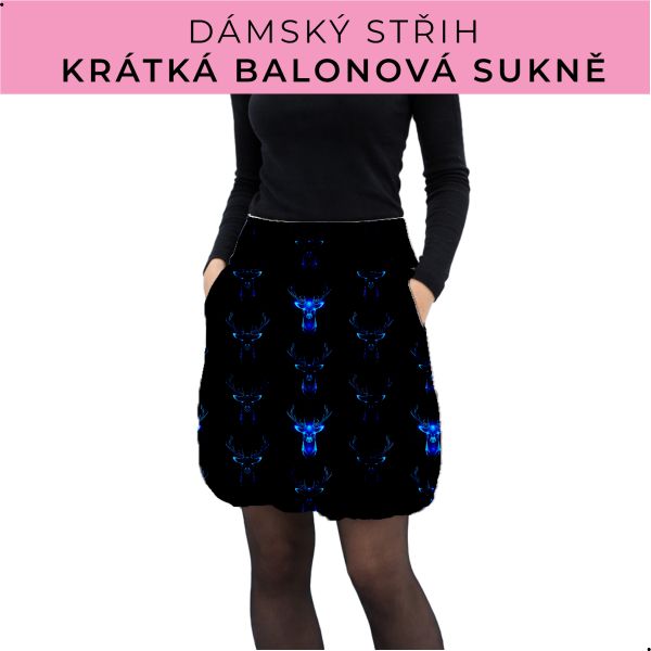 Dámský střih - balonová krátká sukně